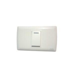 Interruptor simple 1P blanco 250V 16A placa blanco, LP1611S, Atlantic