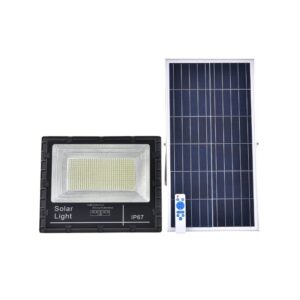 Luminaria Reflector Led + Panel Solar 300W, 36000LM - 6500K, LUM-REFSOL-300W-36000-65K, Darlux