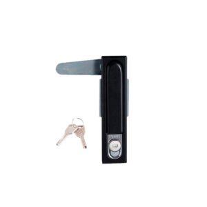 Chapa push negra c/llave, MS480-2-1, Hengzhu