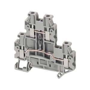 Bornera de conexión 2.5mm riel din color gris, NSYTRV24D, Schneider Electric