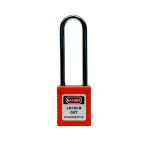 Candado de Seguridad No Aislado Rojo 3", 2 Llaves (Arco Grande), PDL-76RD100
