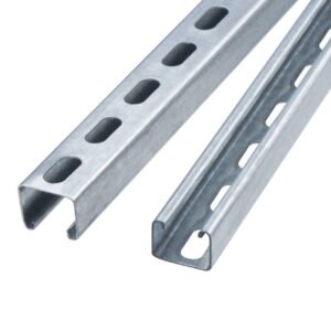 Riel strut bajo acero galvanizado 40mmx20mmx3m (pesado), RS403P