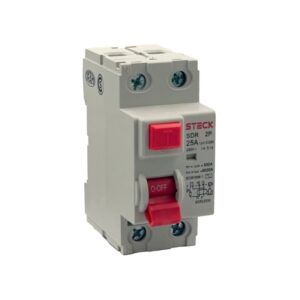 Interruptor diferencial 2P 25A 230VAC 30mA Tipo AC Steck SDR22530