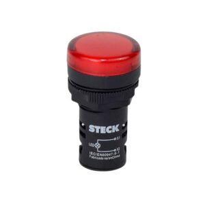 Luz piloto plástico rojo 22.5mm 110VAC/VDC LED, SLDS1101, Steck