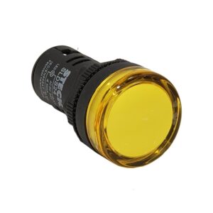 Luz piloto plástico amarillo 22.5mm 24VAC/VDC LED, SLDS243, Steck