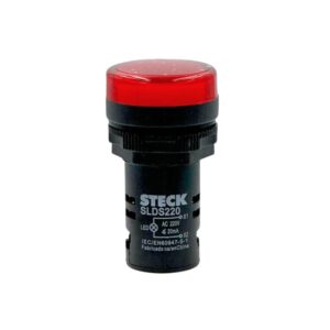 Luz piloto plástico rojo 22.5mm 220VAC LED, SLDS2201, Steck