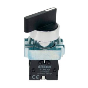 Selector maneta corta 3 posiciones metal 22mm 2NA, SLMM8T020, Steck