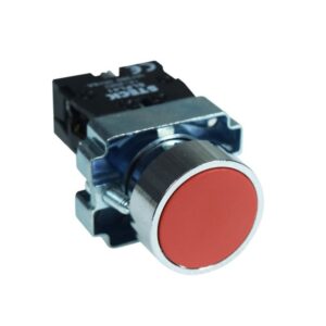 Pulsador Rasante Metal Rojo 22mm Sin Contacto Requiere NC .Slpl41, SLMRN1
