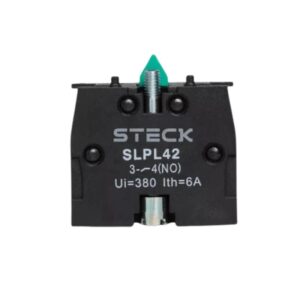Bloque de contacto NA, 6A 380 VAC, SLPL42, Steck