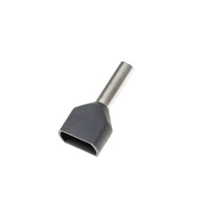 Terminal tipo tubular doble gris 12AWG 4mm x 100und, TE4012, Corein