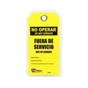Etiqueta de Seguridad "Fuera de Servicio" Amarilla, TG00002