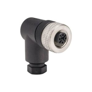 Conector M12 acodado 4 pines M12 hembra, XZCC12FCP40B, Degson