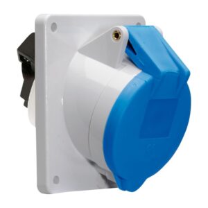 Tomacorriente Empotrable IP44 16A 2P+T 250V azul 6H IP44, 12080, Bals