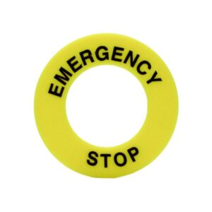 Señal de Emergencia para Botón (Identificación de Parada de Emergencia) 39x22mm, ES03922, LOTOMASTER